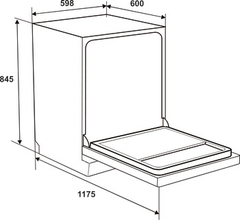 Máy rửa chén độc lập Hafele 14 bộ HDW-F602TS
