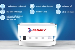 Tủ Đông Kính Lùa Sanaky 516 Lít VH-999K