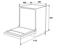 Máy rửa chén độc lập Hafele 15 bộ HDW-F6053S