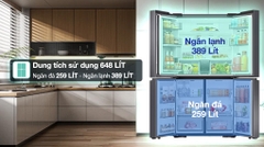 Tủ lạnh Samsung Inverter 648 lít Multi Door Bespoke RF59CB66F8S/SV