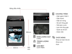 Máy giặt Casper inverter 9.5Kg WT-95I68DGA