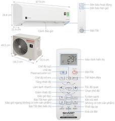 Máy lạnh Sharp Inverter 1.5 HP AH-XP13CMW