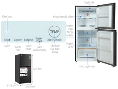 Tủ lạnh Toshiba Inverter 182 Lít GR-RT236WE-PMV(68)