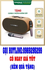 Loa Karaoke Xách Tay Nanomax K-05 Bass Đôi 20cm 320w