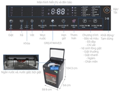 Máy giặt Toshiba Inverter 12 kg AW-T26D1300TV(MG)