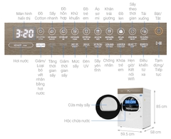 Máy sấy bơm nhiệt Toshiba 8 kg TD-T37BS90HWV(WT)