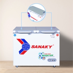 Tủ Đông mặt kính cường lực Sanaky Inverter 195 lít VH-2599W4K