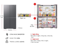 Tủ lạnh Samsung Inverter 649 lít RF59C700ES9/SV