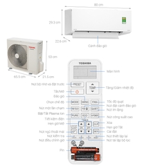 Máy lạnh Toshiba Inverter 1 HP RAS-H10E2KCVG-V