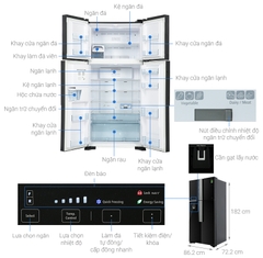 Tủ lạnh Hitachi Inverter 540 lít R-FW690PGV7(GBK)