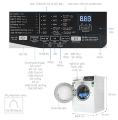 Máy giặt Electrolux Inverter 9 Kg EWF9025DQWB