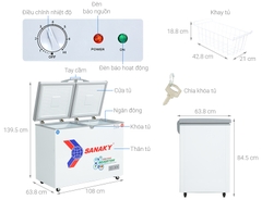 Tủ Đông/Mát Sanaky Inverter 220 lít VH-2899W3