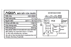 Máy sấy thông hơi Aqua 8 kg AQH-V800H(SS)