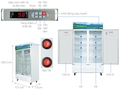 Tủ mát Sanaky 1100 lít VH-1209HP