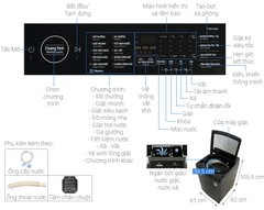 Máy giặt Samsung Inverter 14 kg WA14CG5886BDSV