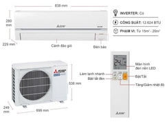 Máy lạnh Mitsubishi Electric Inverter 1.5 HP MSY-GR35VF