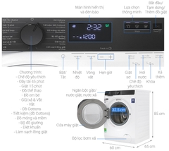 Máy giặt Electrolux Inverter 9 kg EWF9023P5WC