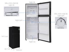 Tủ lạnh Aqua Inverter 212 lít AQR-T239FA(FB) Mới 2025