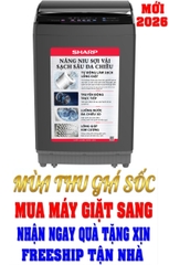Máy giặt Sharp Inverter 14 kg ES-TN141ED-DG