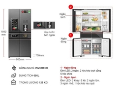 Tủ lạnh Panasonic Inverter 650 lít PRIME+ Edition Multi Door NR-WY720ZMMV