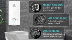 Máy tắm nước nóng trực tiếp Ariston 4500W AURES PREMIUM 4.5P PEARL
