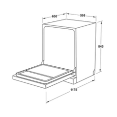 Máy rửa chén độc lập Hafele HDW-F60EB