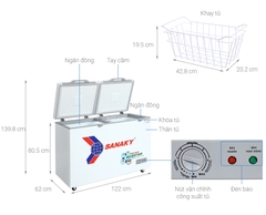 Tủ đông Sanaky Inverter 270Lít VH-3699A4K