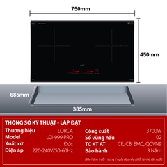 BẾP ĐIỆN TỪ ĐÔI LORCA LCI 999 PRO