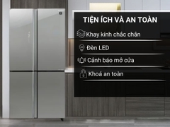 Tủ lạnh Sharp Inverter 572 lít SJ-FXP650VG-SL Mới 2025