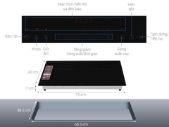 Bếp điện từ đôi lắp âm Kangaroo KGIC44D1T MỚI 2025