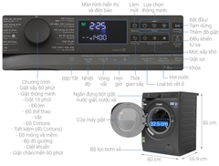 Máy giặt sấy Electrolux 11/7 kg EWW1143R7SC MỚI 2024