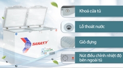 Tủ Đông Sanaky mặt kính cường lực  Inverter 260 LÍT VH-3699W4K