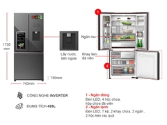 Tủ lạnh Panasonic Inverter 495 lít NR-CW530XMMV