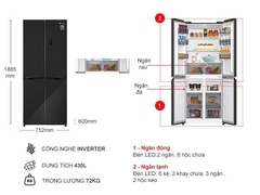 Tủ lạnh Casper Inverter 430 Lít RM-430PB
