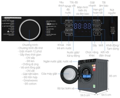 Máy giặt sấy Toshiba 12.5/8 kg TWD-BM135GF4V(MG)