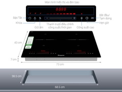 Bếp điện từ đôi lắp âm Kangaroo KGIC44D1C MỚI 2025