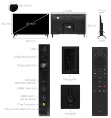 Google Tivi QLED TCL Full HD 32 inch 32S5K