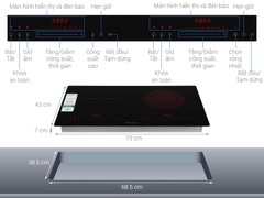 Bếp điện từ hồng ngoại lắp âm Kangaroo KGIF44D1C MỚI 2025