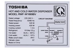 Máy nước nóng lạnh Toshiba RWF-W1669BV(W1)