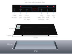 Bếp điện từ đôi lắp âm Kangaroo KGIC50D1C MỚI 2025