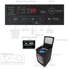 Máy giặt Sharp 12.5 kg ES-TM125CN-MR