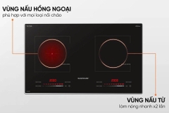 Bếp đôi điện từ hồng ngoại Sunhouse SHB82311