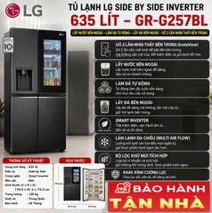 Tủ lạnh LG Inverter 635 Lít GR-G257BL