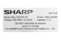 Bình đun siêu tốc Sharp 1.7 lít EKJ-17EVPS-BK