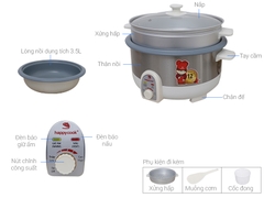 Nồi lẩu điện Happycook HCHP-350ST (3.5 lít)
