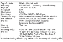 Máy lọc không khí Sharp FP-JM30V-B 53W