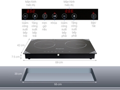Bếp điện từ đôi Kangaroo KG498N