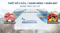 Tủ đông - mát Alaska BCD-5068C (312 Lít)