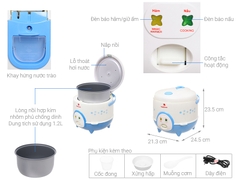Nồi cơm nắp gài Happycook HC-120 (1.2 lít)