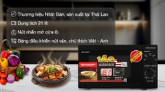 Lò vi sóng Sharp R-211TV-BK (21 lít)